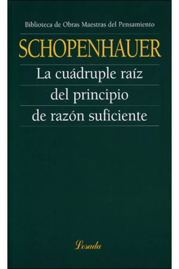 La cuadruple raiz del principio de razon suficiente